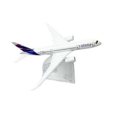 Imagem de Modelo De Avião Latam Airlines 787 B787 Em Liga Escala 16CM Com Suport