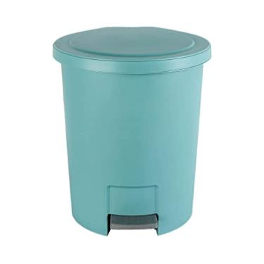 Imagem de Lixeira para encadernação de resíduos Latas de lixo domésticas com tampa de vaso sanitário Liviroom luz de cozinha grande armazenamento Latas de lixo lixeira