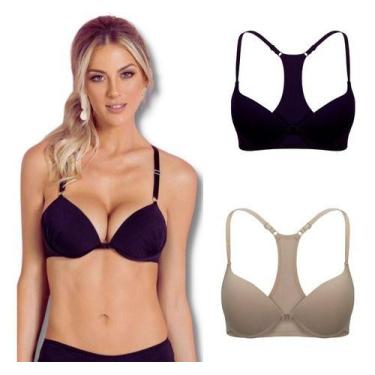 Imagem de Sutiã Nadador Microfibra Soutien Fecho Frontal Bojo Lingerie - Miamore