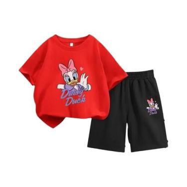 Imagem de Conjunto De Roupas De Verão Para Crianças Com Estampa De Margarida E M