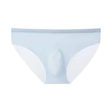 Imagem de Calcinha de seda gelada transparente masculina, cueca sexy, cueca resp