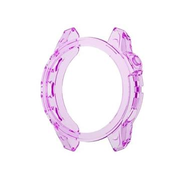 Imagem de XNWKF Capa de TPU macio para Garmin Fenix 7X 7S 7 5S 5 5X Plus 6S 6 6X Pro Smartwatch Silicone Bumper Frame Shell Capa para Garmin Fenix7 (Cor: Roxo, Tamanho: para Fenix 5X 5XPlus)