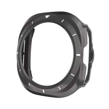 Imagem de TPUOTI Capa protetora de PC para Samsung Galaxy Watch 7 Ultra 47 mm Capa protetora para Galaxy Watch 7 Ultra 47 mm (cinza de titânio branco)
