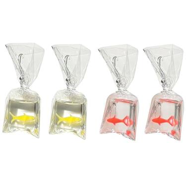 Imagem de Zszkoz Brincos femininos engraçados de peixe dourado feitos à mão em resina acrílica, saco de água, brincos de anzol, joias de animais, presente, Small, Resina, Sem pedra preciosa