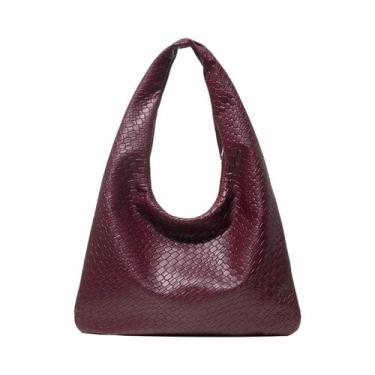 Imagem de Bolsa De Ombro Vintage De Grande Capacidade Em material sintético Para