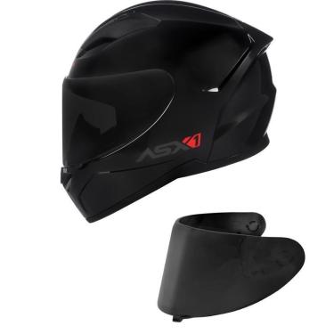 Imagem de Capacete ASX City Solid Brilhante Mais Viseira Fumê-Masculino