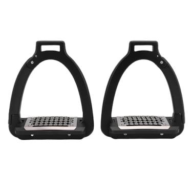 Imagem de Diydeg Estribos de Equitação, Ergonômicos 1 par de Estribos de Sela de Cavalo Em Liga de Abertura Lateral Estribo de Segurança Com Almofadas Antiderrapantes para Prática de Treinamento