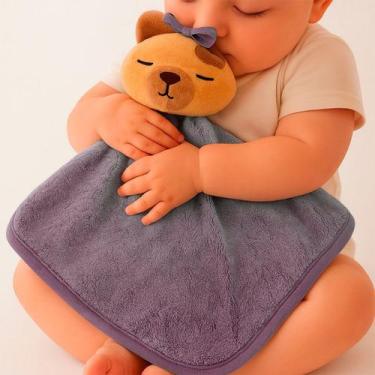 Imagem de Naninha pano paninho infantil para bebes crianças pets fofinho tecido 