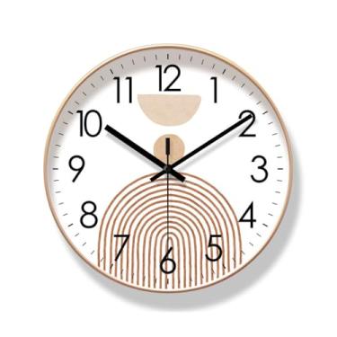 Imagem de Relógio de parede para hotel, relógio de parede, casa, simples, sala de estar, relógio de parede, escritório, silencioso, varredura, segundo relógio de quartzo, relógio de parede para quarto (B)