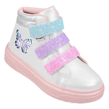 Imagem de Tênis de Led Infantil Pampili XP 24 736.057 Borboleta Cano Médio Cor:;Tamanho:25;Genero:Feminino-Feminino