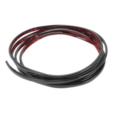 Imagem de Motoforti Guardas universais de borda de porta de carro tipo L Protetor de proteção contra arranhões de porta, 10 pés 300 cm, anti-colisão, PVC, preto brilhante