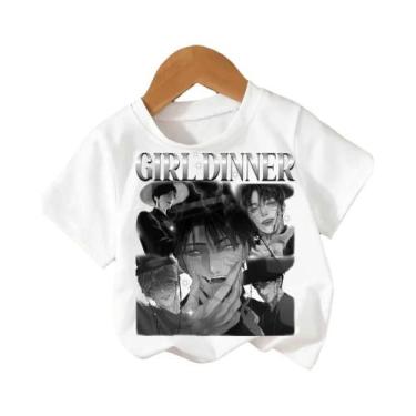 Imagem de Camiseta Infantil De Algodão Kpop Demon Hunters Harajuku Cartoon Top D