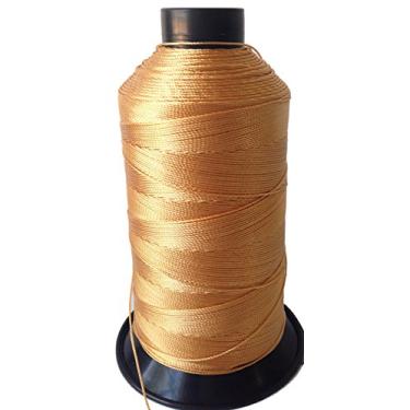 Imagem de Item4ever® Linha de costura de nylon de ouro #138 T135 1250 jardas para uso externo, estofados + passador