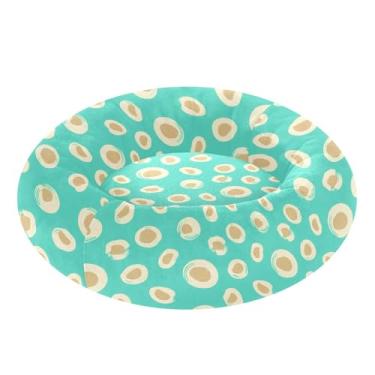 Imagem de STAYTOP Cama acolchoada fofa de bolinhas redondas para gatos e cães, camas macias para animais de estimação, camas laváveis e calmantes para cães com fundo antiderrapante - P