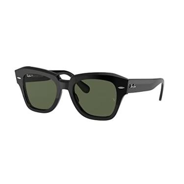 Imagem de Óculos de Sol Ray-Ban Polarizado State Street 0RB2186 901/58 Tam 49 / Preto - Lentes Verde