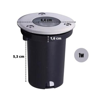 Imagem de 2 Balizadores Spot Blindado Led Smd 1W Branco Quente Bivolt