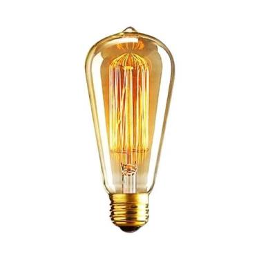 Imagem de Lâmpadas Retro Edison E27 220V 40W ST64 G80 G95 T10 T45 T185 A19 A60 L