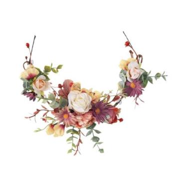 Imagem de Coroa De Flores Romântica Para Casamento, Guirlanda De Videira, Tiara 