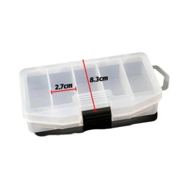 Imagem de Caixa De Pesca Portátil Com 5 Compartimentos, Container De Armazenamen