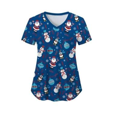 Imagem de Uniforme De Enfermeira Veterinária De Verão Com Estampa De Desenho Ani