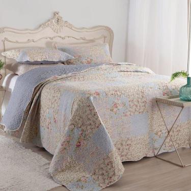 Imagem de Kit Cobre Leito Colcha Casal Boutex Dupla Face Berlim 100% Poliéster