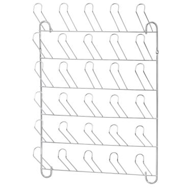 Imagem de Porta Copos Suporte Suspenso de Parede Escorredor de 30 Lugares Cromado