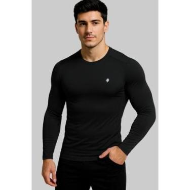 Imagem de Camisa Masculina Manga Longa Térmica Proteção UV50 Academia e Corrida-Unissex