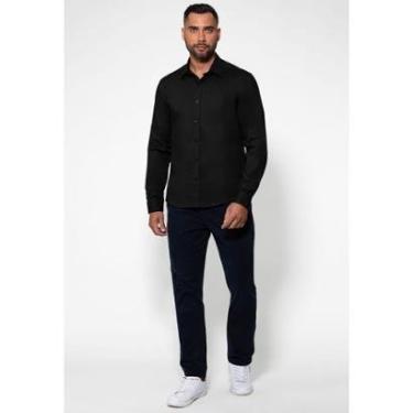 Imagem de Camisa Social Manga Longa Preto-Masculino