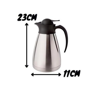 Imagem de Garrafa 1 Litro Chaleira Térmica Café Chá Chimarrão Parede Dupla Em In