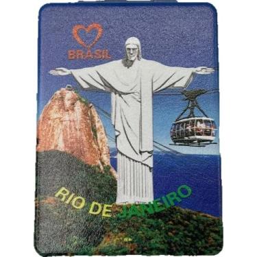 Imagem de Espelho De Bolsa Maquiagem Rio De Janeiro Cristo Redentor Souvenir - C
