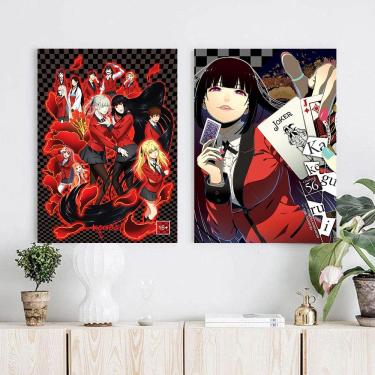 Imagem de Conjunto de pintura de pôster Kakegurui Anime Wall Art 40x60cm, 2 unidades