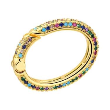 Imagem de Fechos De Mosquetão Banhados a Ouro 18K Com Trava De Rosca Para Acessó