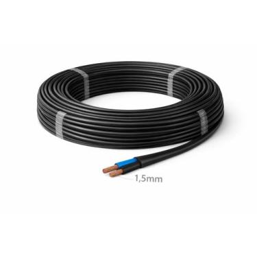 Imagem de 10 metros cabo pp flex 2 x 1,50 mm cobrecom