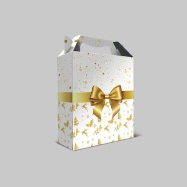 Imagem de Kit 12 Caixa Para Presente Tam G 29x22x9 Com Desenho - NoBrand, Laço D