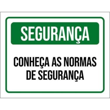 Imagem de Kit 10 Placas De Segurança Conheça As Normas 27X35 - Sinalizo