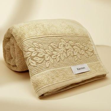 Imagem de Toalha de Banho Karsten Provence 100% Algodão - Barra em Floral Grossa