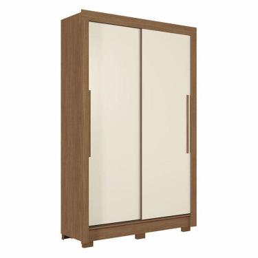 Imagem de Guarda Roupa Solteiro 2 Portas De Correr Com Espelho Lapa Jatobá Areia - Santos Andirá