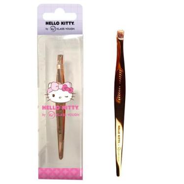 Imagem de Pinça Reta Rose Gold Profissional para Sobrancelhas Hello Kitty Klass 