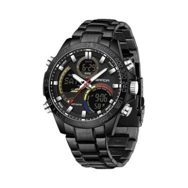 Imagem de Relógio Digital Masculino À Prova d'Água Com Pulseira De Aço 2025 Sand