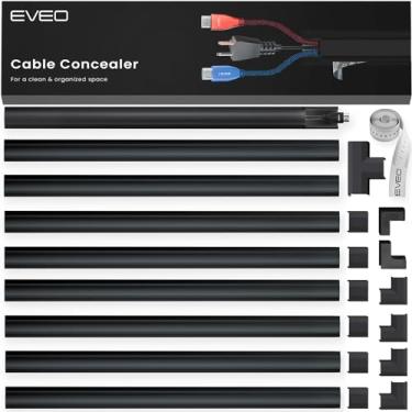 Imagem de Capas de cabos para fios na parede - Escondedor de cabos de gerenciamento de cabos de 381 cm - Escondedores de cabos para TV na parede - corretivo de cabos pintável - Capas de arame para cabos - 10X