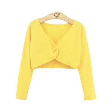 Imagem de Leotardo De Dança De Manga Longa Para Meninas, Top Pullover Para Práti