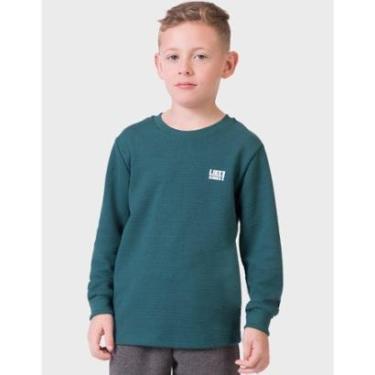 Imagem de Camiseta Texturizada Com Punho Inverno Elegante Dia a Dia Frio Nova Moda - Menino 4 a 14 anos-Masculino