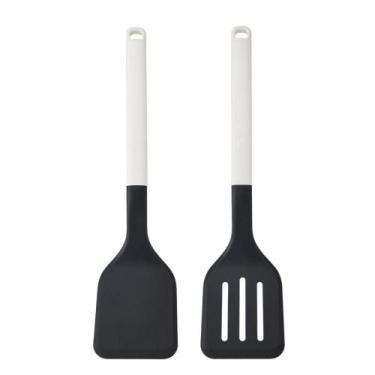 Imagem de Jogo Espátula Turner e Perfurada KitchenAid Branco Nylon Cozinha Utens