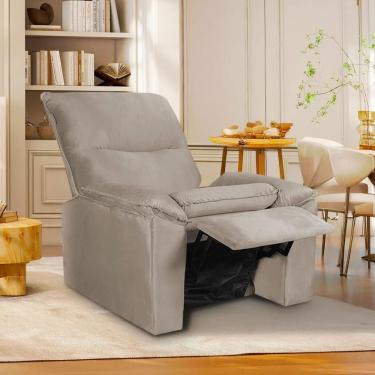 Imagem de Poltrona Do Papai Reclinável Copenhagen Suede Bege