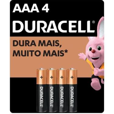 Imagem de Pilha Alcalina Palito AAA Duracell Cartela com 4 Unidades