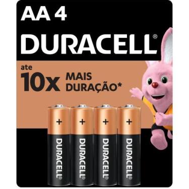 Imagem de Pilha Alcalina Pequena AA Duracell - Cartela com 4 Pilhas