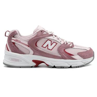 Imagem de Tênis New Balance 530 Unissex Casual, 37, Rosa, Vermelho