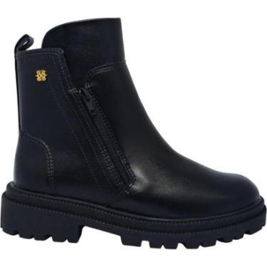 Imagem de Bota Coturno Feminino Casual Dia a Dia Passeio Trabalho Cano Baixo Bico Redondo com Zíp...