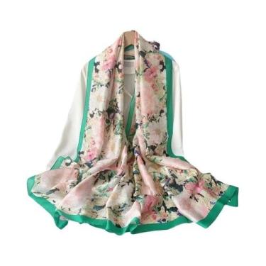 Imagem de Lenço de primavera feminino design de luxo material de poliéster lenço