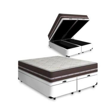Imagem de Cama Box Com Baú Super King + Colchão De Molas - Anjos - Classic Super
